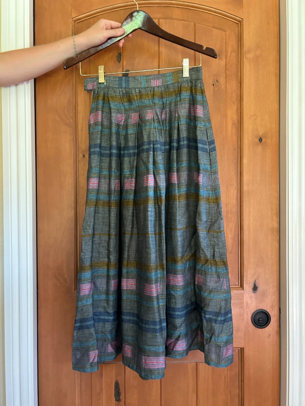 Alexander Julian Vintage Striped Maxi Skirt Sz 6 - Picture 2 of 4
